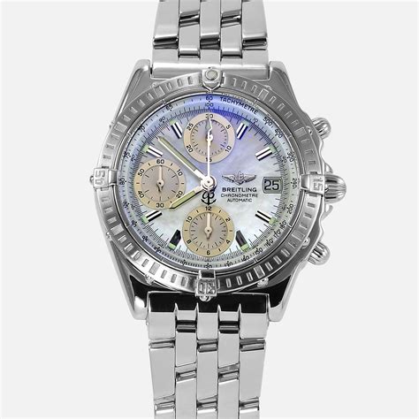 breitling chronomat chronograph a13352 automatic|Breitling mother of pearl.